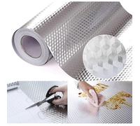 Papier peint de cuisine, résistant à l'huile, en feuille d'aluminium auto-adhésive, résistant aux éclaboussures et à la chaleur,80x
