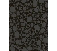 Papier peint design Tête de mort veloutée Couleur Noir Matière Papier