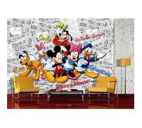 Papier peint - Disney - Mickey on Dark Comics - H 254 x L 360 cm - Lavable - Intissé
