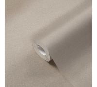 Papier Peint Effet Lin Avec Surface Texturée, Uni - Beige, Gris