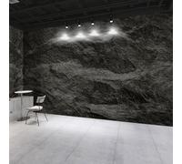 Papier Peint Effet Pierre 3D 500 X 280Cm Texture Roche Industrielle Papier Peint Photo Intissé Effet Ardoise Revêtement Mural En Pierre Gris Foncé Pour Salon Chambre Salle De Sport Mur Tv Décora