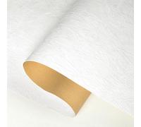 Papier peint en velours auto-adhésif, de couleur blanche, dimensions 40 x 500 cm, idéal pour une chambre, un couloir ou un escalier