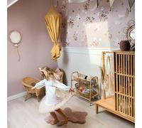 Papier Peint Enfant Oiseaux Sur Ciel De Nuit Beige TU