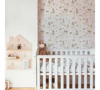 Papier Peint Enfants Happy Rabbits White TU