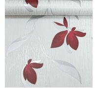 Papier peint - Erismann - Fleur Rouge - Vinyle texturé - 10,05 m x 53 cm - Extra lavable