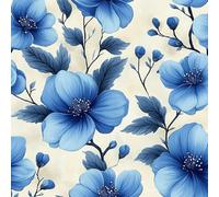 Papier peint Fleurs Feuilles épais mat 44x500 cm à décoller et à coller Vintage Boho Champêtre papier de contact autocollant en plastique avec dos adhésif couverture de plan de travail table A-167