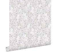 papier peint fleurs lilas violet 53 cm x 10.05 m - ESTAhome