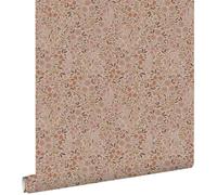 papier peint fleurs rose terracotta 53 cm x 10.05 m - ESTAhome