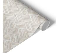 Papier peint Géométrie claire 50x100 Rouleau adhésif blanc beige vinyle décoratif film adhésif meuble design moderne scandinave mat