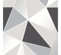 Fine Decor FD41994 UK Apex Geo Papier peint Noir/Argenté