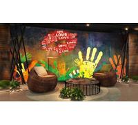 Papier Peint Graffiti Peint À La Main, Imprimé De Palmier Coloré, Peinture Décorative, Boutique De Hamburgers, Bar De Musique, Mur De Fond De Restaurant Occidental, Papier Peint Mural De Café,3D,300x