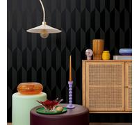Papier Peint Graphique Groove Vinyle Texturé Effet 3D Noir 79086-8 AS Creation