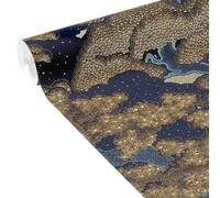 Papier peint intissé Ayako - Bleu nuit