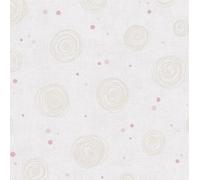 Papier peint intissé chambre enfants Beige Lilly & Luis A.S. Création 771393 10.05 m x 0.53 m cercles