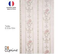 Papier Peint Intissé - DECOPINE - Ruban Royal Rose - Floral 3D - 0,53 x 10m - Sans Colle