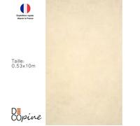 Papier Peint Intissé - DECOPINE - Voix Douce Beige - Décor Floral 3D - 0,53 x 10m - Sans Colle