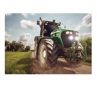 Papier Peint Intissé Enfant Garçon Tracteur Champ 254x184 cm Panoramique Photo Non Tissé Muraux Moderne Trompe l'oeil