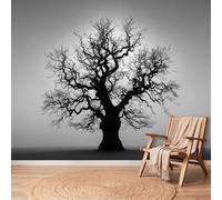 Papier peint intissé Gothique Rustique Arbre Mort Branches Silhouette Décoration Murale XXL Poster Panoramique Photo Papiers peints pour Chambre Salon Enfant, 400 x 280 cm