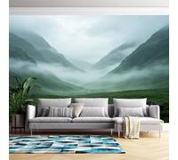 Papier Peint Intissé Misty Mountain Papier Peint Photo Paysage Naturel Panoramique Fresque Murale Pour Salon Décoration Intérieure Personnalisée Sans Adhésif Misty Mountain 368 Cm X 254 Cm (L X