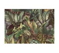 Papier Peint Intissé Panoramique Jungle Feuilles Lampard 416x254 cm Tapisserie Chambre Salon Photo Non Tissé Muraux Trompe l'oeil