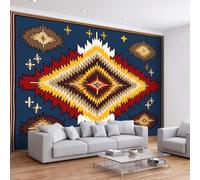 Papier Peint Intisse Panoramique Tribu amérindienne Southwest américain 400 x 280 cm- Déco Mural Photo Murale Moderne pour Salon Chambre Cuisine Style campagne Vintage Décoration Murale 3D Effet