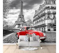 Papier Peint Intissé Voiture De Sport Grise De Paris 250x175 cm Papier Peint Panoramique Moderne, Tableaux Muraux Tapisserie Photo, Papier Peint Mural pour Salon, Chambre, Fond Décor TV