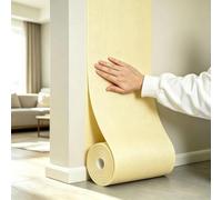 Papier Peint Isolant Pour Murs Intérieurs Autocollant 5mm Xpe | Isolant Thermique Antihumidité Antimoisissure Imperméable pour la Protection et la Décoration des Murs(Yellow,2000X50X0.5CM)