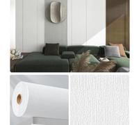 Papier Peint Isolant Thermique Autocollant 5mm, Panneaux Muraux | Imperméable, Anti-Humidité et Anti-Bruit, Adhesif Coussin Mural Revetement pour Décoration de Maison(White,50cmx5m)