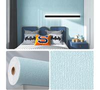 Papier Peint Isolant Thermique Autocollant 5mm, Panneaux Muraux | Imperméable, Anti-Humidité et Anti-Bruit, Adhesif Coussin Mural Revetement pour Décoration de Maison(Blue,50cmx40m)
