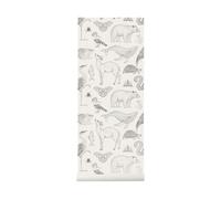 Papier peint Katie Scott Animaux Blanc cassé