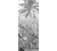 Papier peint Komare photo non tissé Panneau Amazonie noir et blanc - Dimensions : 100 x 250 cm (largeur x hauteur) - Jungle Amazone Forêt tropicale -