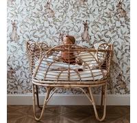 Papier Peint - Lapins Dans Les Bois Fond Clair Beige TU