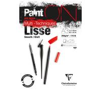 Papier peint lisse 25 feuilles Clairefontaine A3 Blanc 29,7x42 cm
