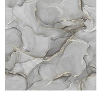 Papier peint Marbre Elysée Noir-Or Muriva 212512 - Effet peinture - Chambre - Intérieur