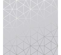 Papier Peint Metro Prisme Géométrique Triangle - Gris et Argent - WOW006 World of Wallpaper