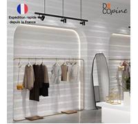Papier peint mural autocollant 3D - DECOPINE - Effet pierre blanche - Imperméable - 60x280 cm - Écologique