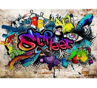 Papier peint mural, motif graffiti, art de rue, dimensions 352 x 250 cm