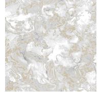 Muriva 166506 Elixir Papier peint effet marbre Gris/doré métallique