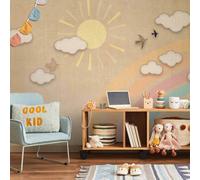 Papier peint non tissé - Arc-en-ciel, journée ensoleillée, 350x245 cm. Idéal pour les enfants. Référence : e-A-10138-a-a