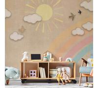Papier peint non tissé - Arc-en-ciel, journée ensoleillée, 350x245 cm. Idéal pour les enfants. Référence : e-A-10138-a-a