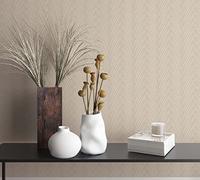 Papier peint non-tissé beige graphique pour chambre de mouton salon ou cuisine Qualité supérieure 100% Fabriqué en Allemagne 10,05 x 0,70m Marburg