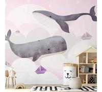 Papier peint non tissé - Dream Of Whales - Second Variant 400x280 cm Pour enfants g-A-10002-a-b
