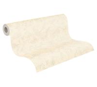 Papier peint non tissé OK, couleur beige uni, dimensions : 10,05 m x 0,53 m