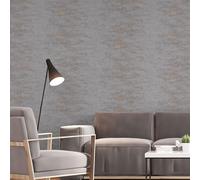 Papier Peint Orion Rocca En Béton Métallique Mur Gris/Cuivre ON4201 GranDeco