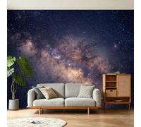 Papier Peint Panoramique 250 x 175 cm, Papier Peint Espace Fantaisie Galaxie Étoiles Nébuleuse Cosmos, Fresque Murale Intissée - Décoration Murale Pour Salon, Chambre, Bureau Chambre D'Enfant