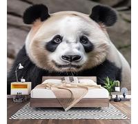 Papier Peint Panoramique 3D Adorable Panda GéAnt Papier Peint Intissé Photo Muraux Pour Salon Enfant Chambre Décoration Noir Et Blanc Personnalisé Murale Moderne Poster 400x280 cm