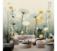 Papier Peint Panoramique 3D Fleur de Pissenlit Abstraite Papier Peint Intissé Fond Multicolore pour Chambre Salon Mur TV Artistique XXL Poster Décoration Murale 250x175cm