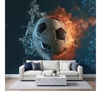 Papier Peint Panoramique 3D Football Compétition Murale 250x175 cm | Science-Fiction Stylée Papier Peint Intissé Murale Pour Salon Chambre à Coucher Chambre D'Enfant Décoration