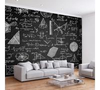 Papier Peint Panoramique 3D Tableau noir D'Effets , Papier Peint Intissé Décoration Intérieure Anti-UV, Thème éducatif Tapisserie Poster Murale pour Salon Chambre Chambre D'enfant 300 x 280 cm