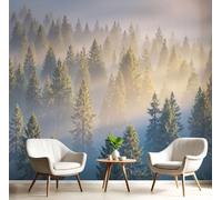 Papier Peint Panoramique 3D,Tissu de soie Paysages À Thème Forestier Apaisants Photo Mural, 350x256cm Poster Salon Chambre Mur de fond Chambre des Enfants Bureau Décoration de Maison, Givre Forêt